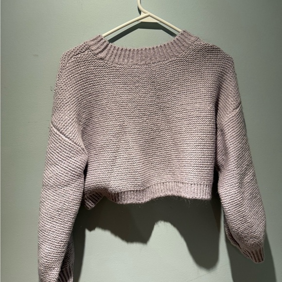 Garage Lavender Knit Crew Neck Sweater - Picture 5 of 7